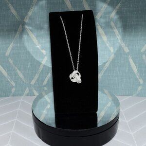 Delanie Elegant Love Knot 925 Sterling Silver Pendant Necklace Gift Boxed
